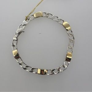 Tiffany 18k Gold & Sterling Silver Curb Link Bracelet